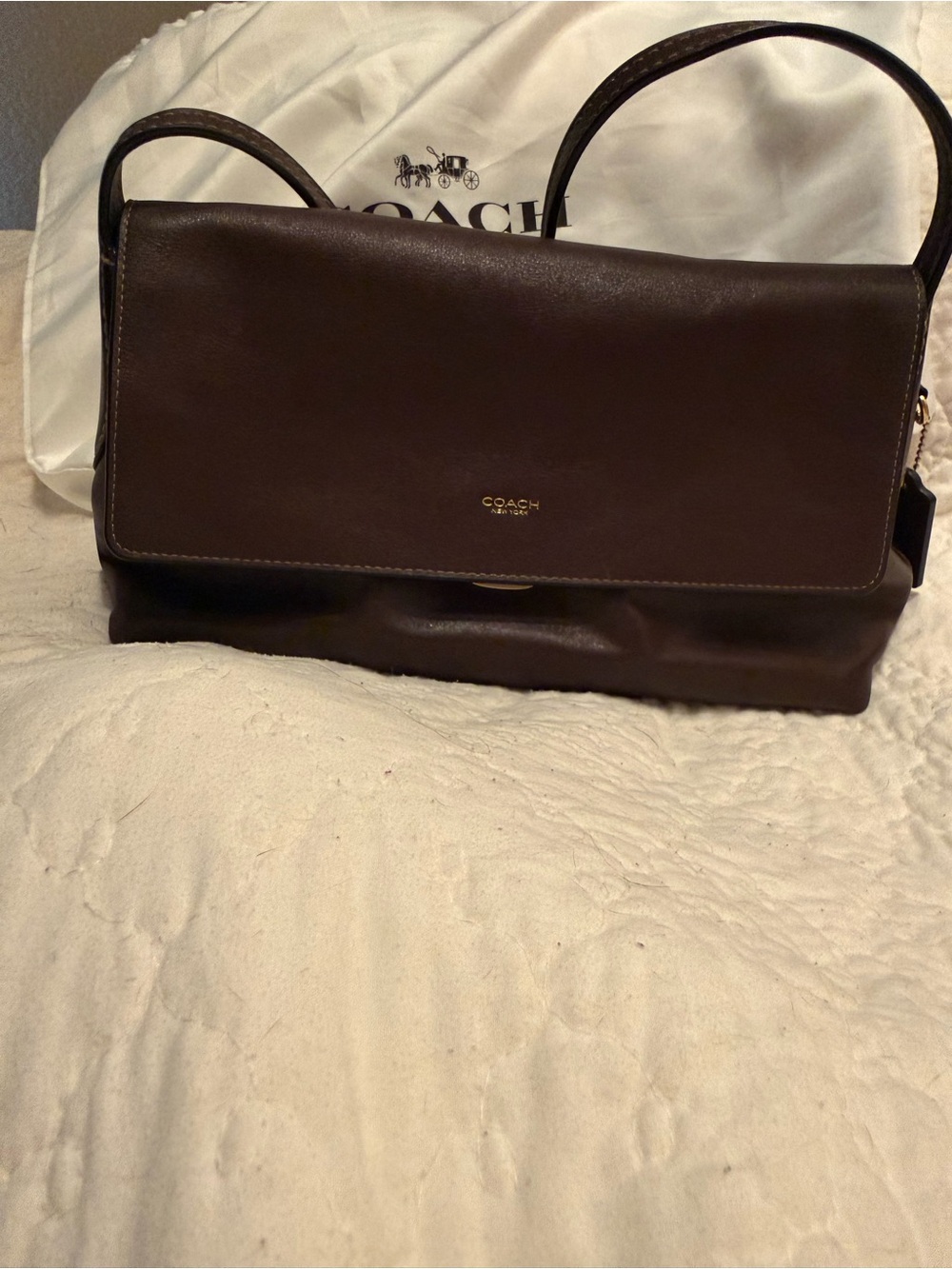 Coach Chelsea Shoulder Bag 30 Maple/Brass - Picture 4 of 7